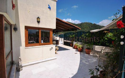 The spacious 4 bedroom duplex apartment with a huge terrace in the centre of Marmaris